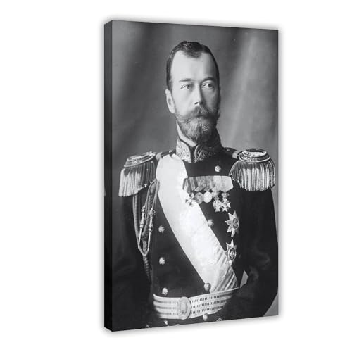 Impression sur toile Nicolas II de Russie avec cadre à suspendre haut de gamme