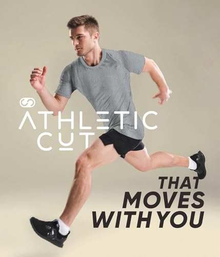 Men's Athletic Workout T-Shirts (Dry Fit, 4-Pack) Moisture Wicking Performance Activewear Gym, Yoga, & Running Tees