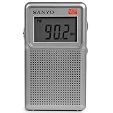 radio grabadora sanyo vintage Altavoz con sonido claro Radio Portátil Digital Sanyo KS132P FM/Am Color Plateada.