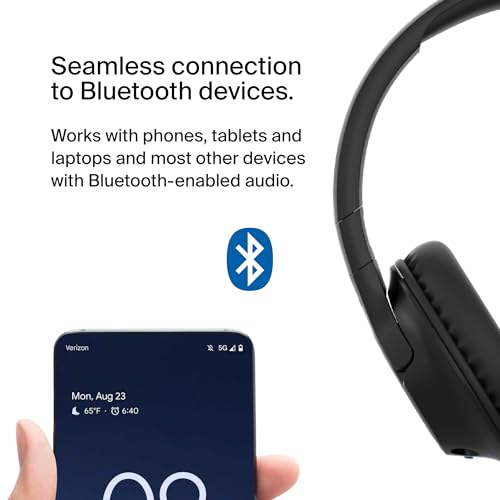 Image of Belkin SoundForm Inspire Wireless Over-Ear Headset for Kids, Online Learning & Travel w /Built-in Microphone, 85dB Safe Volume Limit, 35H Battery - Compatible w /iPhone, iPad, Galaxy & More - Black