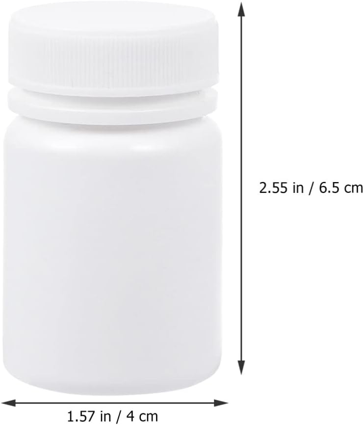 Healeved Portable Pill Box 40-Pack Moistproof Waterproof Pill Case Travel Medication Organizer Compact 2.36X2.75X1.37 Inch Spiral Bottle Design