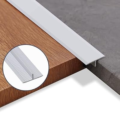 Coengwui Aluminum T Molding Trim, Floor Transition Strip for Door Threshold, Flooring Gap of Laminate Planks Tile (3Pcs x 2.9ft x 0.8in, Matte Silver)