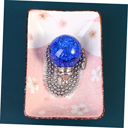 Image of Mobestech Ceiling Fan Pull Chain Extender Pull Chain Light Fixture Ceiling Fan String Replacement Crystal Fan Pulls Crystal Ball Fan Pulls with Connector Zipper Blue