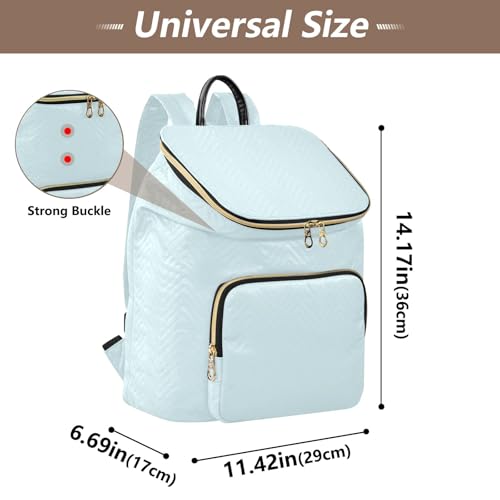 Mochila de moda azul pálido para mujer que soluciona el espacio y evita robos en la ciudad 3