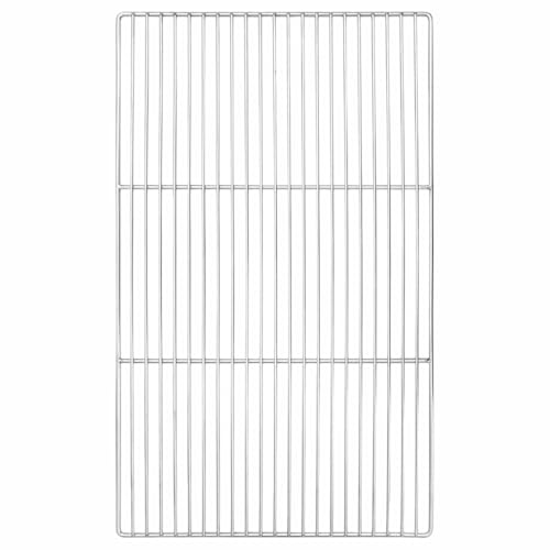 vidaXL Grille de Barbecue Argenté 67 x 40 cm Acier Inoxydable, Gril Rectangulaire en Acier Inoxydable, Accessoire Moderne pour Jardins et Terrasses, Nettoyage Facile