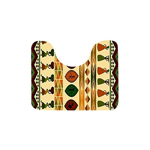 Zhuhaixmy 3-Teiliges Badematten Set - 3D Geometrie Muster Dekorative 3 stücke Skidproof Soft Pedestal Teppich + Deckel… – Bild 5