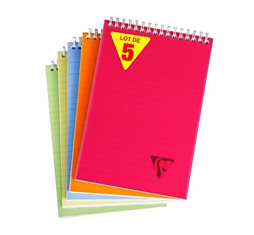 Bloc à spirale A4 en papier blanc 90g Clairefontaine Linicolor pour un confort d'écriture unique