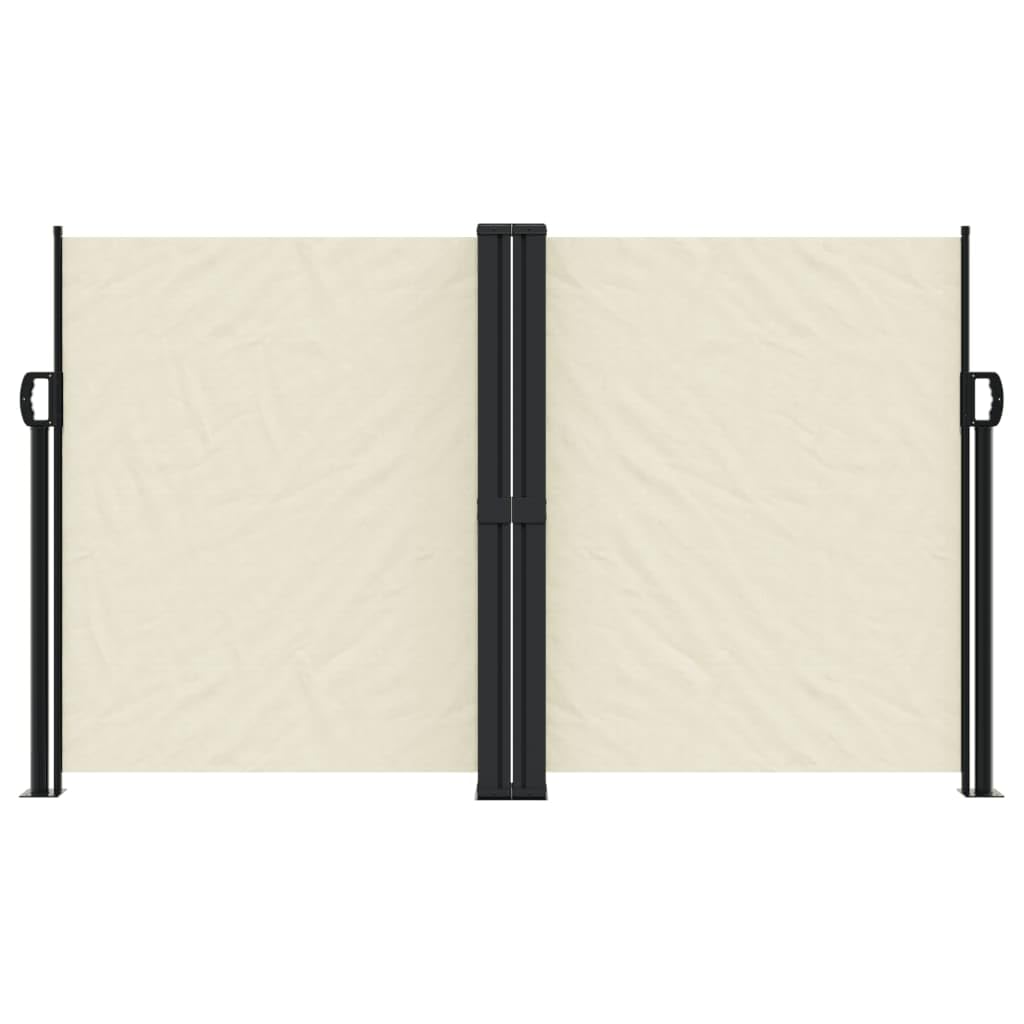 Retractable Double Side Awning, 140 x 1200 cm, poliéster crema