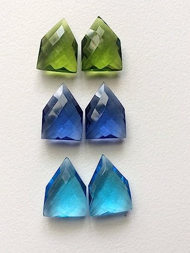 Hydro quartz checker cut 13x18mm pour boucles d'oreilles DIY