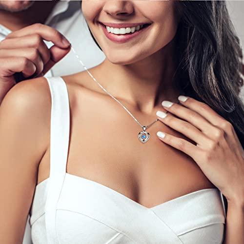 ADDWel San Valentin Regalos Mujer, Rosa Eterna con Collar de Plata 925 y Oso de Rosas, Regalo de Cumpleaños para Madre Novia Esposa Mama, Caja de Joyería Hipoalergénico - imagen 5