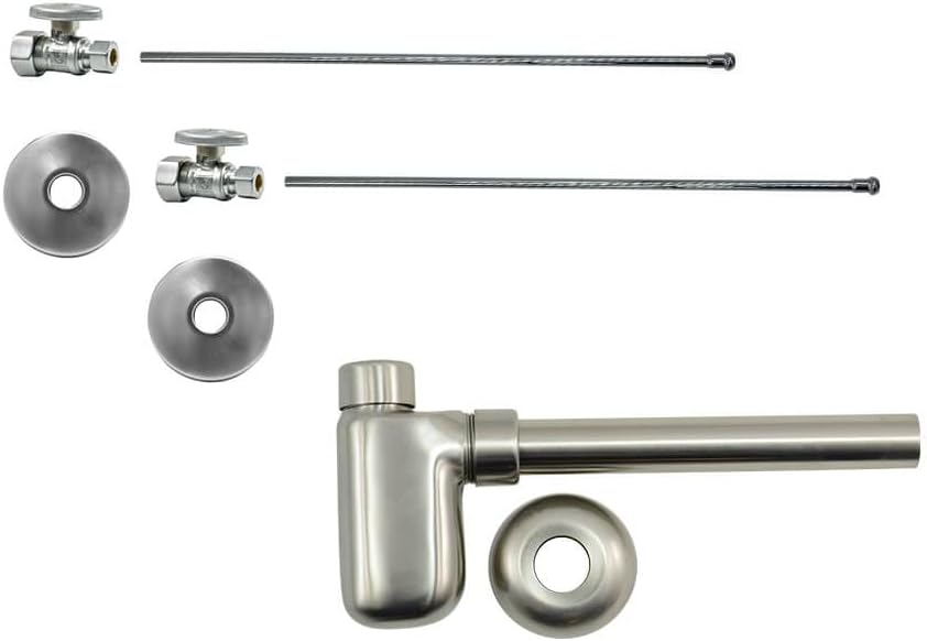 Toilet Supply Kit with Brass Oval Handle IPS Finish: Polished Chrome