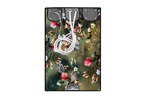 Image of Fully Automatic Front Load Washing Machine Cover Compatible For LG 6Kg, 6.5Kg, 7Kg, 7.5Kg, 8Kg, 8.5Kg, 9Kg, 10Kg (66L X 61D X 84H), Waterproof & Dustproof , Green Flower, PVC