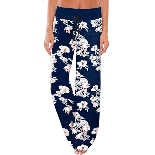 HUOQI Pijama estampado para mujer y pijama divertido para mujer Pantalones negros Mujer Elegante 46, Negro , XXL