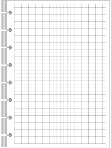 Papier quadrillé A5 TUL 8 disques - Feuilles mobiles pour carnet et agenda blanc 100g/m²