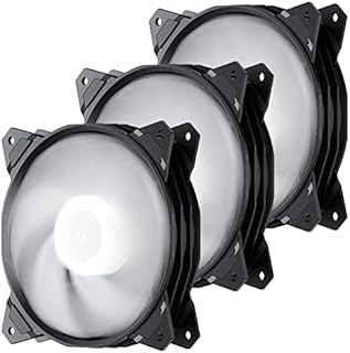 upHere 120mm 3PIN Case Fan with White LED Low Noise High airflow for Computer Cooling,CPU Cooler,PF120WT3-3