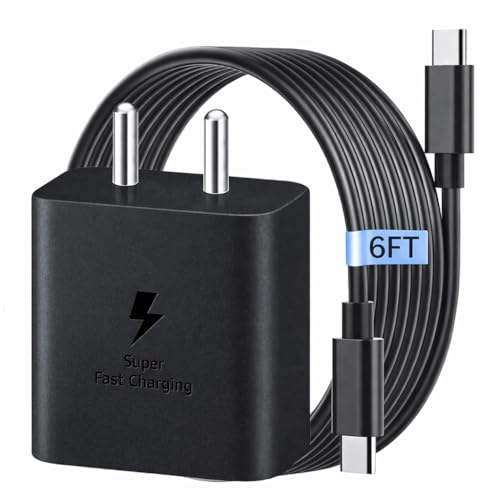 Image of Original 45W GaN Fast Charger with 6FT Cable Compatible with Samsung S26 /S25 /S24 Ultra /S24+ /S23 Ultra /S23 FE /S22 /S21 FE /Z Fold 7 /F55 /M55 /M35 /A55 /A35 /M14 /S11 /S9 Plus /Z Fold 7 /Flip 7 /6 /5, Black