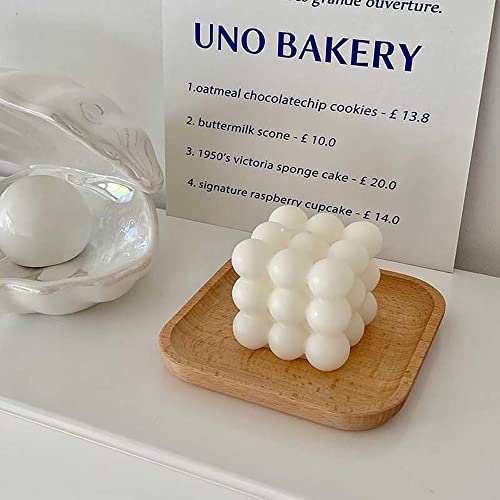 alint キャンドル ボンボンキャンドル アロマキャンドル BonBon 韓国雑貨 韓国インテリア インテリア ソイワックス ろうそく ホワイト 縦6cm 横6cm 高さ6cm [3]