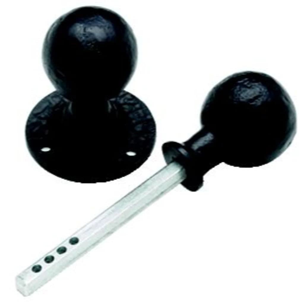 Jedo Black Antique Ball Shaped Rim Knob