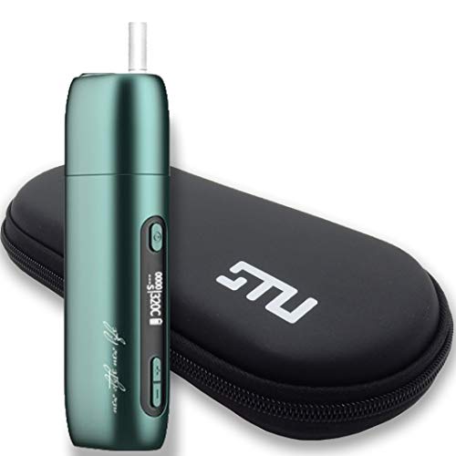 Pluscig P9 STUキャリーケース付 正規品 加熱式たばこ 互換機 スターターキット 加熱式電子タバコ 50本連続 大容量3500mAh 温度調整 時間調整 自動クリーニング機能 (グリーン, STUキャリーケース付き)