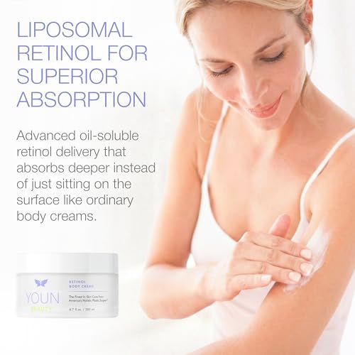 YOUN Beauty Retinol Body Creme by Dr. Anthony Youn | Firming & Hydrating Retinol Lotion for Body with Vitamin E, B5, Shea Butter, Sunflower & Coconut Oil | Smooths, Moisturizes & Renews Skin Texture