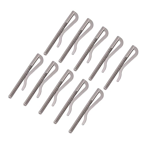 Wallet Money Clip, 10Pcs Spring Loaded Money Clip Money Spring Clip Tool Wallet Spring Clip Insert Bar Replacement for Wallet Purse