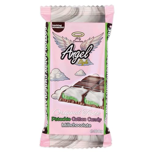 Angel Hair Schokolade 100g Milchschokolade mit Pistaziencreme & Zuckerwattefüllung Original Dubai Style Angel Hair Chocolate Süßigkeit mit Wow-Effekt