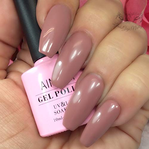 AIMEILI UV LED Gellack ablösbarer Nagellack Gel Polish - Brown Lilies (108) 10ml – Bild 3
