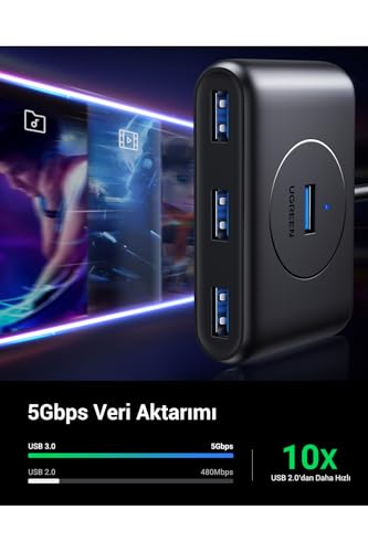 HUB  20290 4X USB 3.0 COLOR NEGRO - Hub USB - Immagine 3