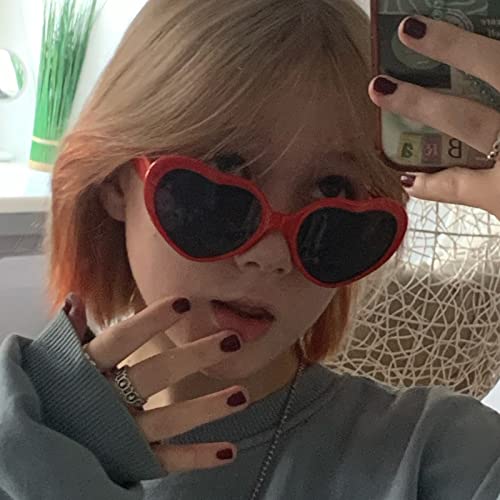 Heart Shaped Sunglasses For Women,Trendy Heart Glasses Cute Retro Sun Glasses Taylor Cupid Party2