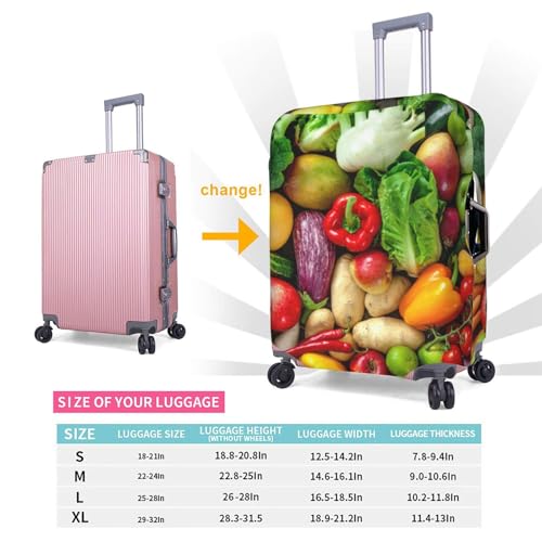 Housse pour bagage en polyester blanc L imprimé de fruits de qualité