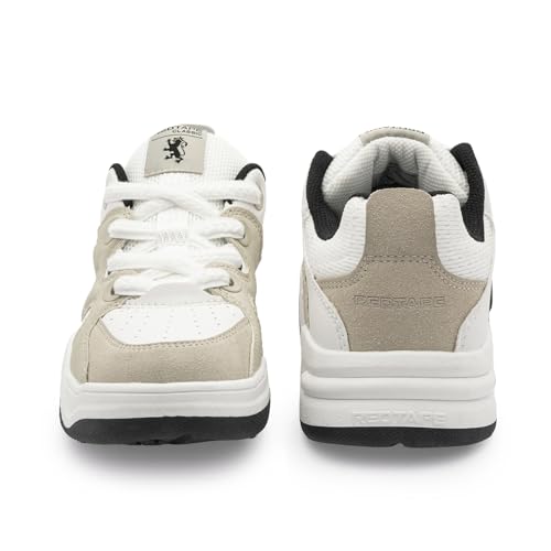 Image of Red Tape Women's Sneakers White Mesh Pu Round Toe Lace-Up Easy Movement