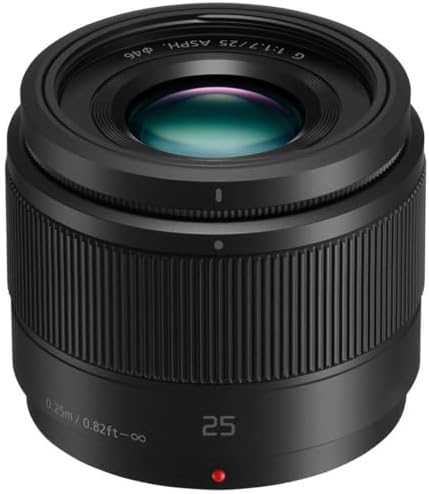 PANASONIC LUMIX G Lens, 25mm, F1.7 ASPH, Mirrorless Micro Four Thirds, H-H025K (USA Black)