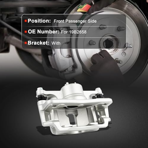 Image of cciyu Front Right Brake Caliper Assembly w /Bracket 19B2658 For Acura For EL 1.7L 2001-2005,For Honda For Civic 1.7L 2001-2005