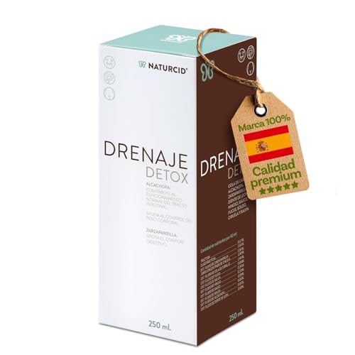 Drenaje Detox 250 ml – Naturcid | Complemento Líquido con Alcachofa, Zarzaparrilla y Ciruela | Salud Digestivo y del Tracto Intestinal | Control del Peso Corporal