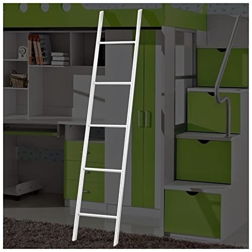EsEntL Escalera de Cama elevada Extra Alta: de pie y Ganchos, Escalera de Metal para remolques de autocaravanas, Escalera para literas para niños Adultos, dormitorios Escolares, vehículos recreativ