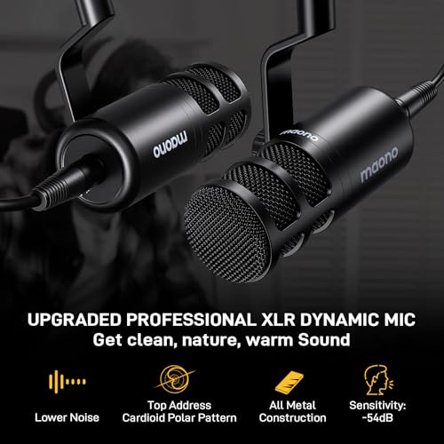 Image of MAONO Podcast Equipment Bundle for 2: Audio Interface Mixer with 2 XLR Dynamic Mic Noise Reduction Podcast Streaming MaonoCaster E2 Gen2C