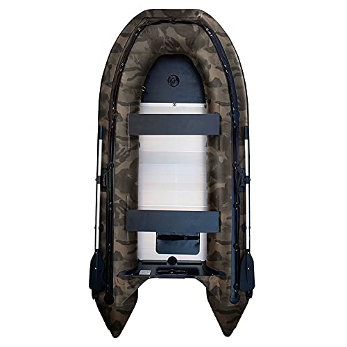 Aleko Inflatable Boats Heavy Duty Raft Fishing Boat Dinghy (320, Aluminum Deck, Camouflage) #TOP3