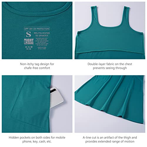 Women’s Upf 50+ Tank Dress A-Line With Pockets Breathable Quick Dry Sun Protection For Hiking Camping Beach Outdoors #TOP5
