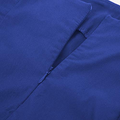 Grace Karin Womens Elegant Ruched Knee Length Slim Fit Business Skirt Royal Blue #TOP4