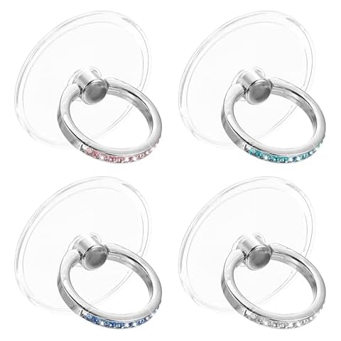Transparent Diamond Phone Ring Holder Grip Cover