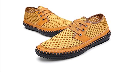 MIXSNOW Men's Poseidon Slip-On Loafers Water Shoes Casual Walking Shoes Yellew41