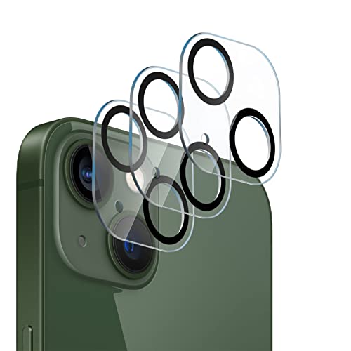 【3枚セット】iPhone13/iPhone13Mini 用 カメラフィルム カメラ レンズ 保護カバー 硬度9H 全体保護 液晶強化ガラス レンズ 露出オーバー防止 飛散防止 黒縁取り 防塵