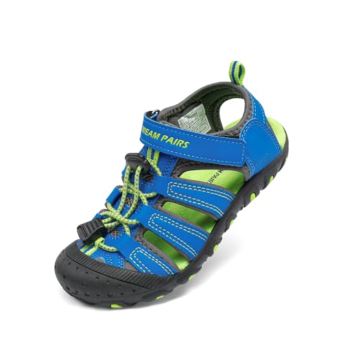 DREAM PAIRS Boys Girls Closed-Toe Outdoor Summer Sport Sandals for Little/Big Kid