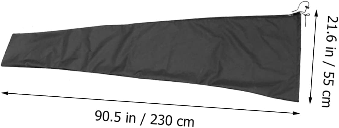 2pcs Patio Umbrella Cover Outdoor Parasol Protective Cover for Umbrellas and Lightweight Fits Black for Bad Weather Protection