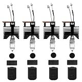 4PCS Hotend Kit for Snapmaker U1 Pre-Installed 0.4MM Hardened Steel Nozzle and 24v 48w Ceramic Heating Block with 2PCS Nozzle Parking Points and Silicone Brush for U1 3D Pirnter Accessories