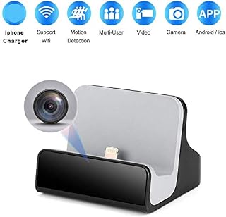 LIZVIE Hidden Camera Spy Camera Security Nanny Cam iPhone Charger Dock Pet Cameras