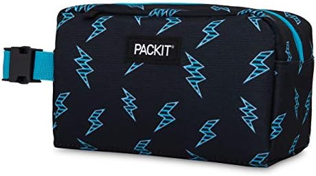 PackIt Freezable Reusable Snack Box, Striped Bolts (PKO-SX-SBL)