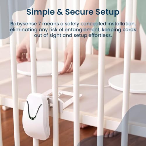 Image of Babysense 7 Baby Sleep Movement Monitor for Newborn and Infants, No WiFi, Non Wearable, Non Contact Monitor with 2 Under-Mattress Sensors for Full Crib Coverage