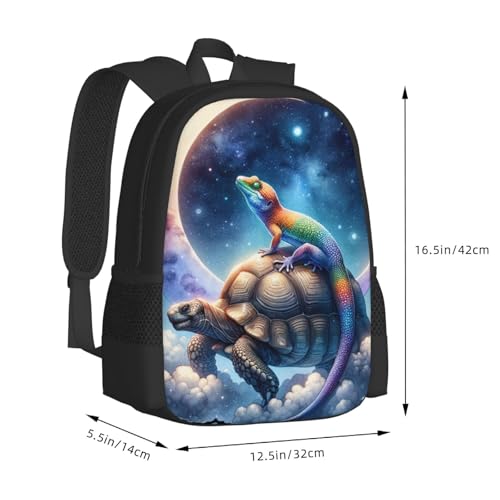 Funny Turtle Ocean Backpack with One Compartment 17 Inch Casual Daypack Travel Bookbag2