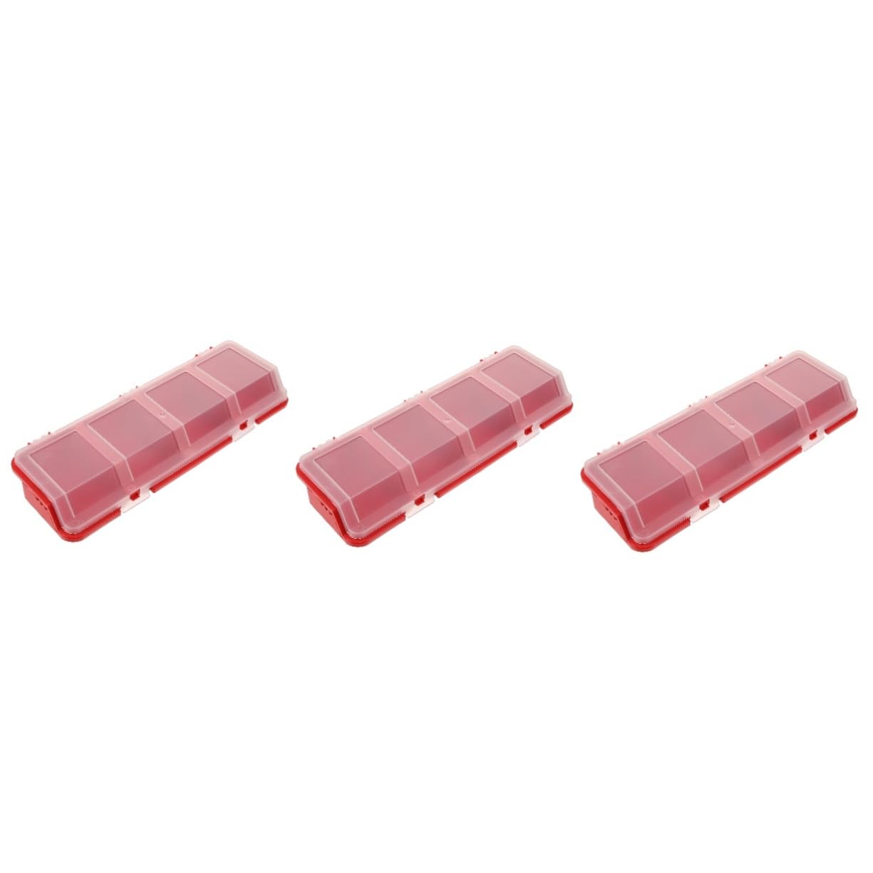 Lurrose 3 Series Caja De Almacenamiento De Tornillos Contenedores Con Tapas Compartimentos Tapado Caja Organizadora De Tornillos Caso De Tornillo Páginas Rojo 2 Piezas X 3
